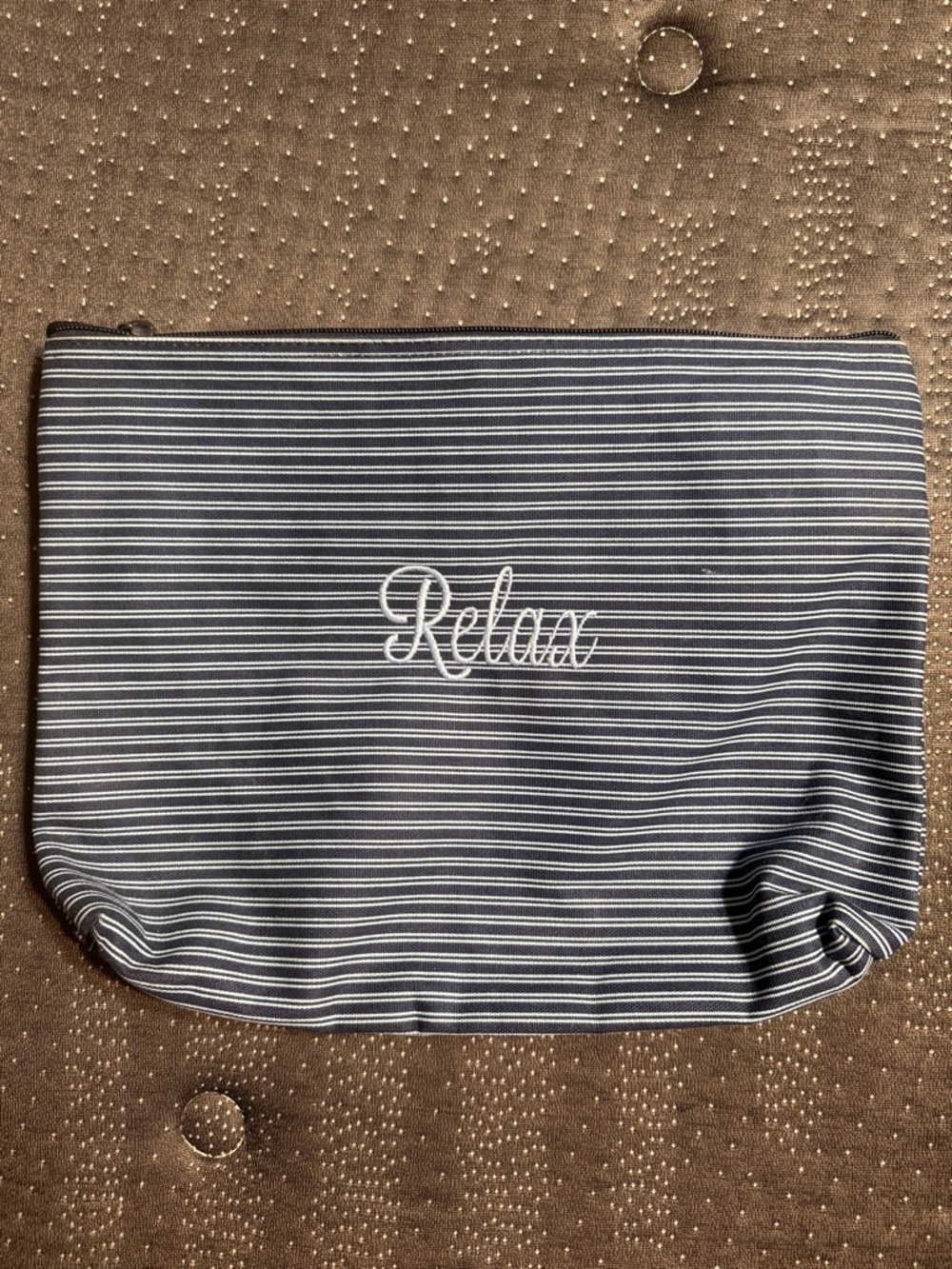 Striped 'Relax' Pouch Cosmetic Bag - Thirty One
